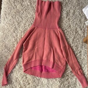 American Eagle Outfitters Coral Ribbed Turtleneck Sweater